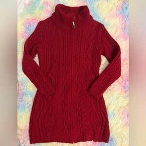 ARAN handknit 100% Merino wool sweater
